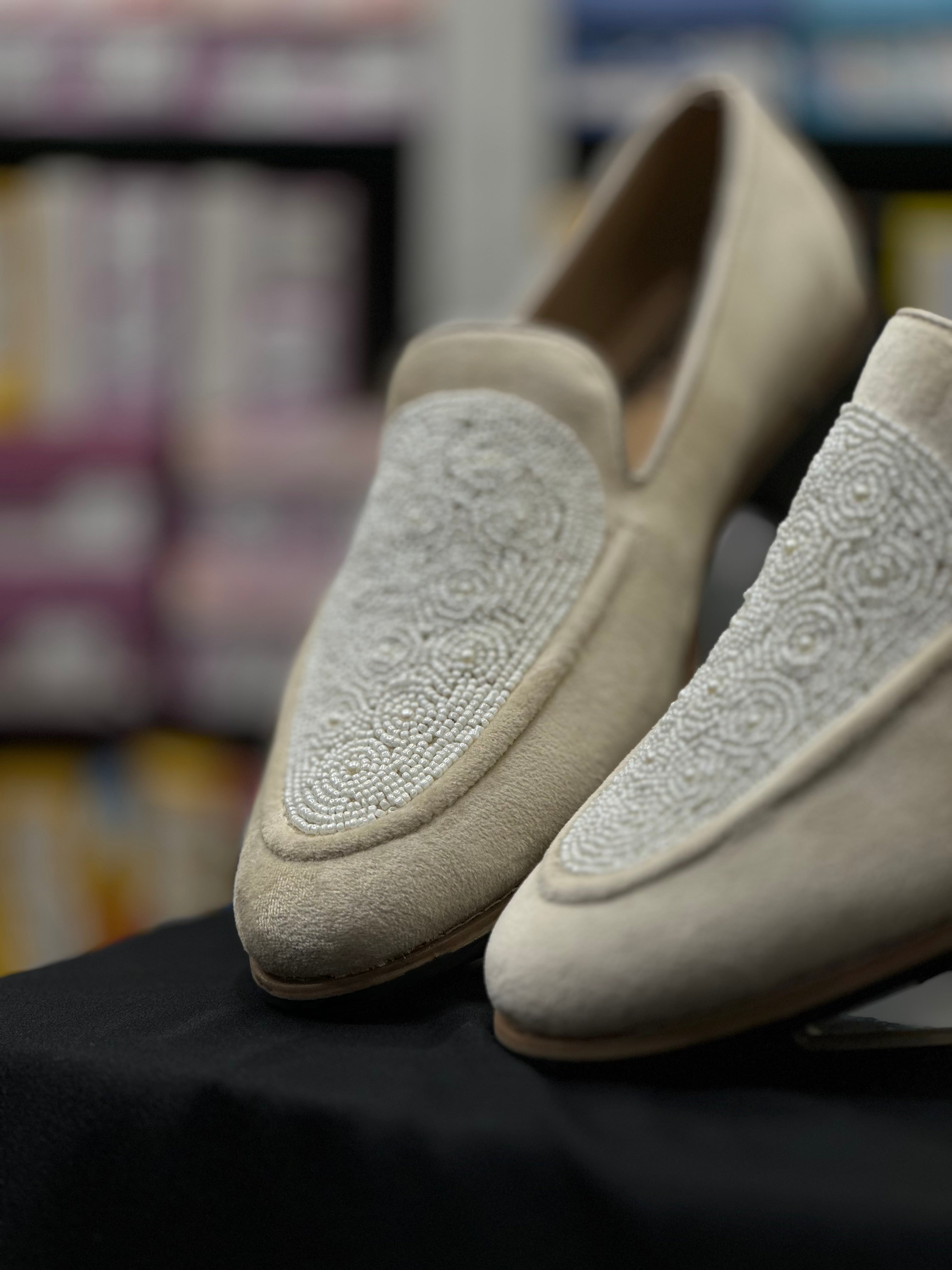 HAND EMBROIDERED SUEDE LOAFER